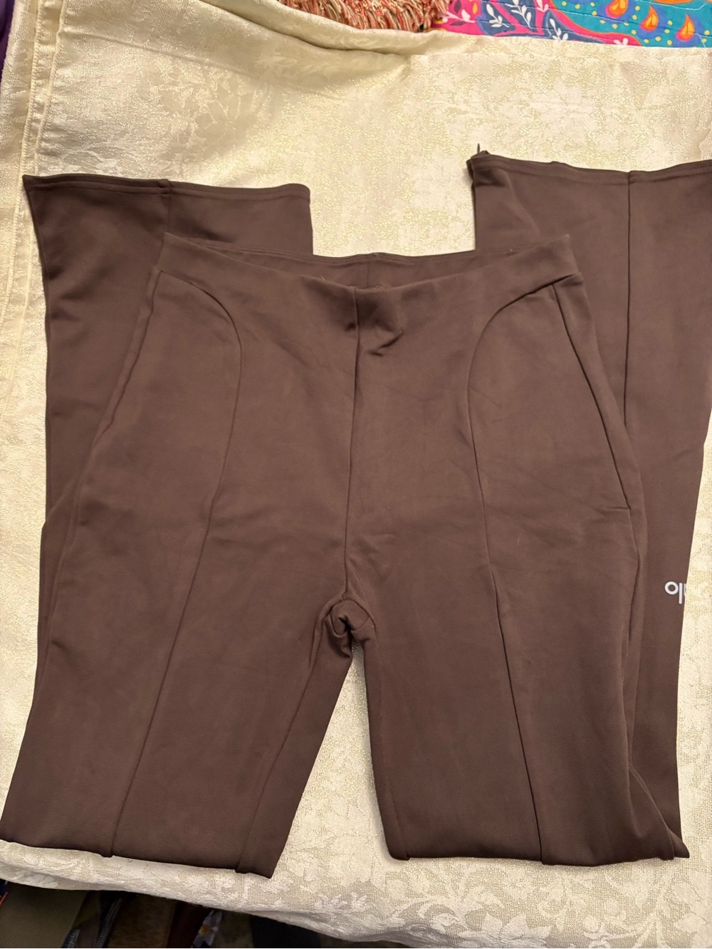 ALO Yoga Brown High-Rise Ponte Leggings - Picture 2 of 8